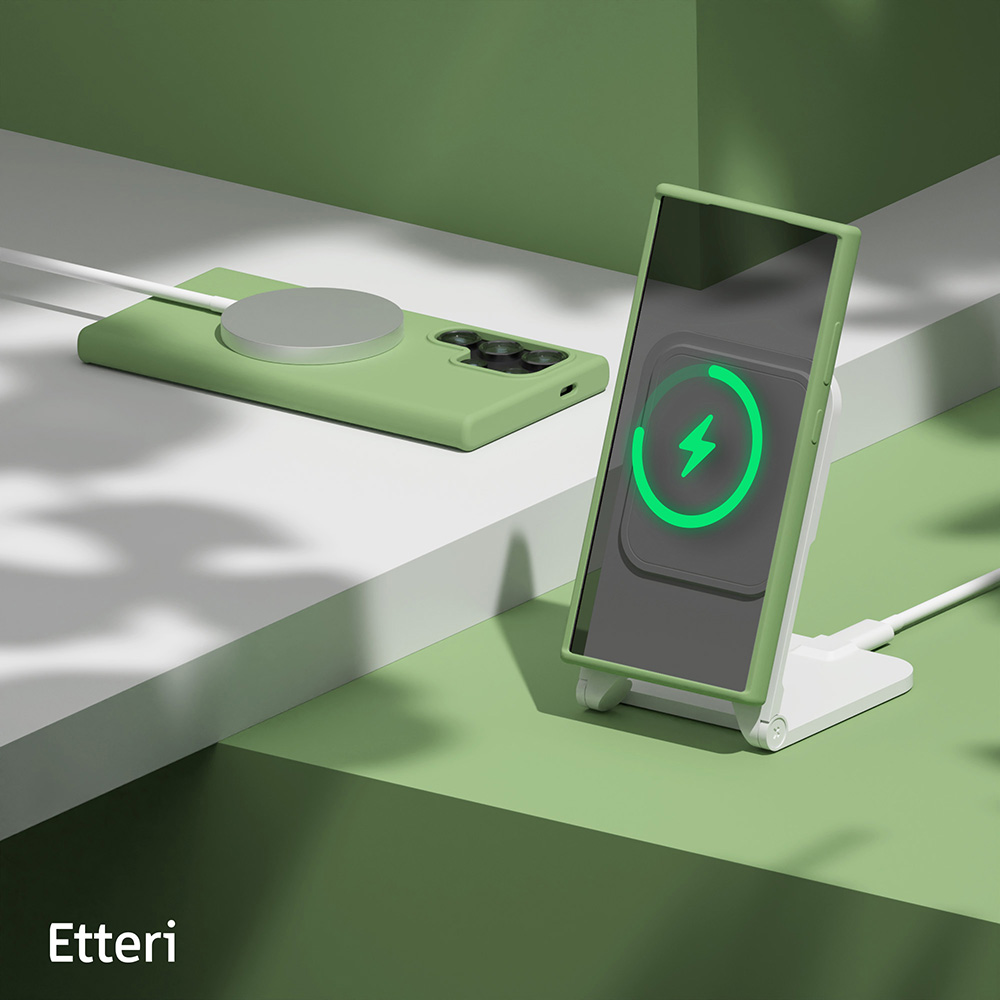 424822_oryg Etteri Silicone case for Samsung Galaxy S25 Ultra light green - Image 8