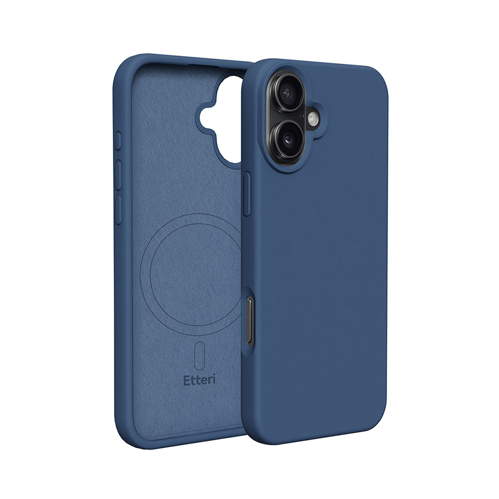 424884_oryg Etteri Silicone Mag case for iPhone 17 dark blue - Image 1