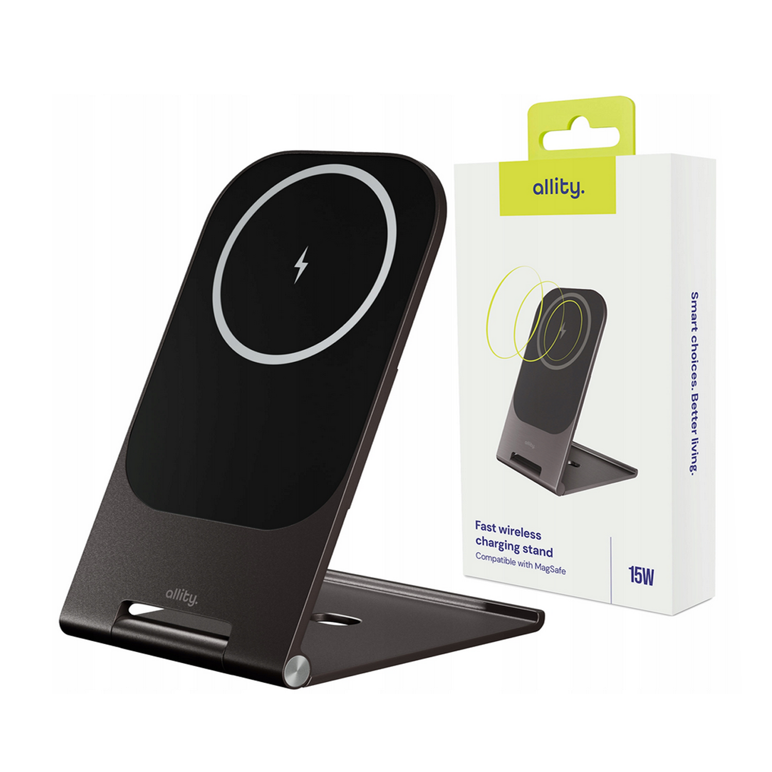 449676_oryg Allity AWC-200-15WMS wireless charger 15W graphite - Image 1