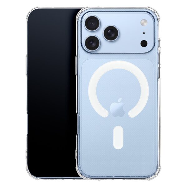 Anti Shock 1,5 mm Mag case for iPhone 17 Pro 6,3" / iPhone 18 Pro 6,3" transparent big hole